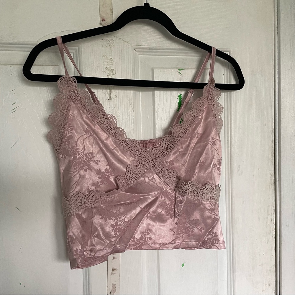 NWT Pink Satin Top